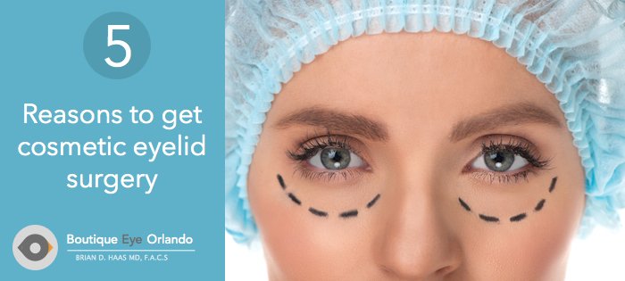 Top 5 reasons why people get cosmetic eyelid surgery and blepharoplasty by Dr. Brian Haas