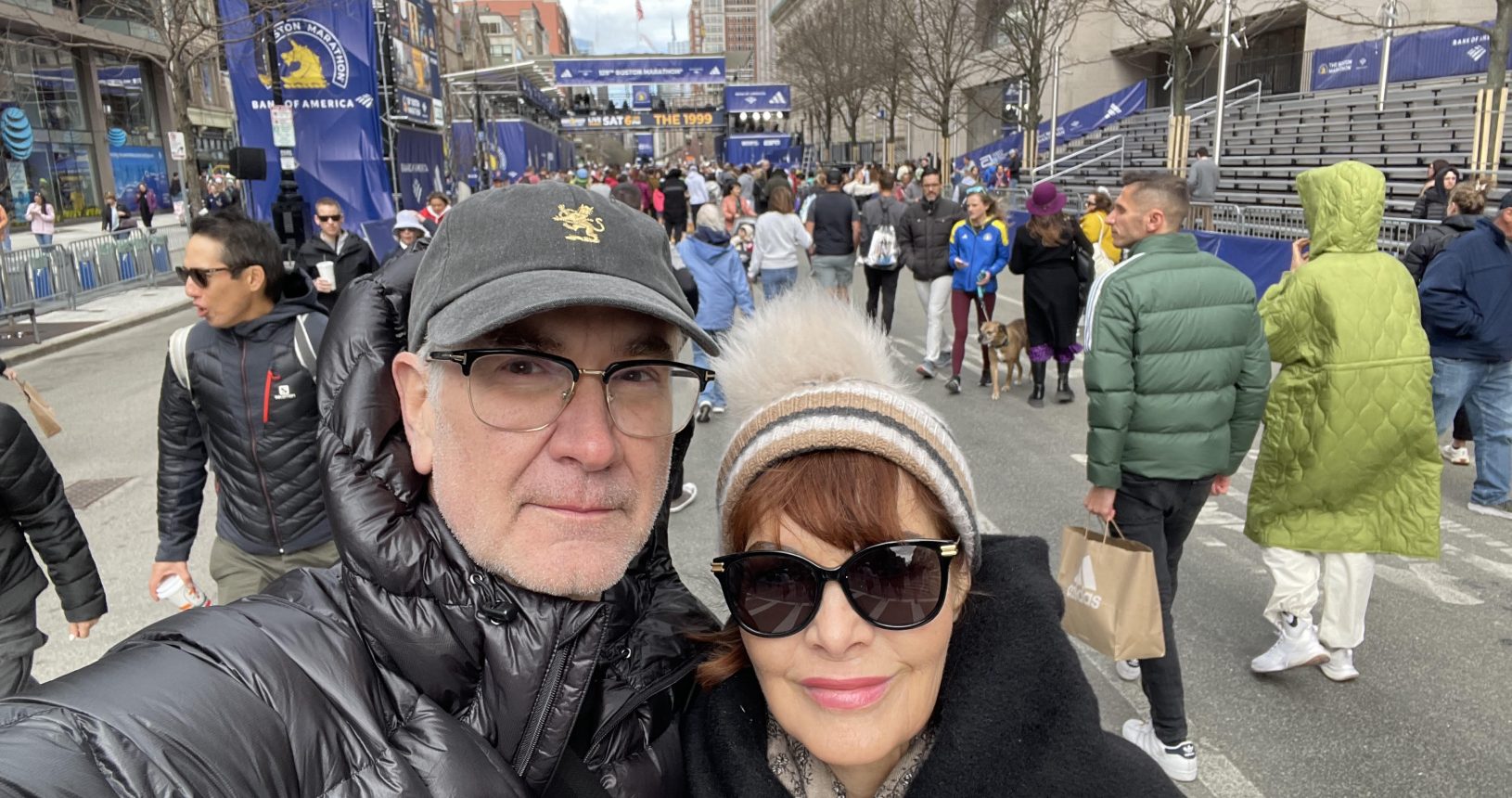 Dr. Haas at the Boston Marathon with his wife